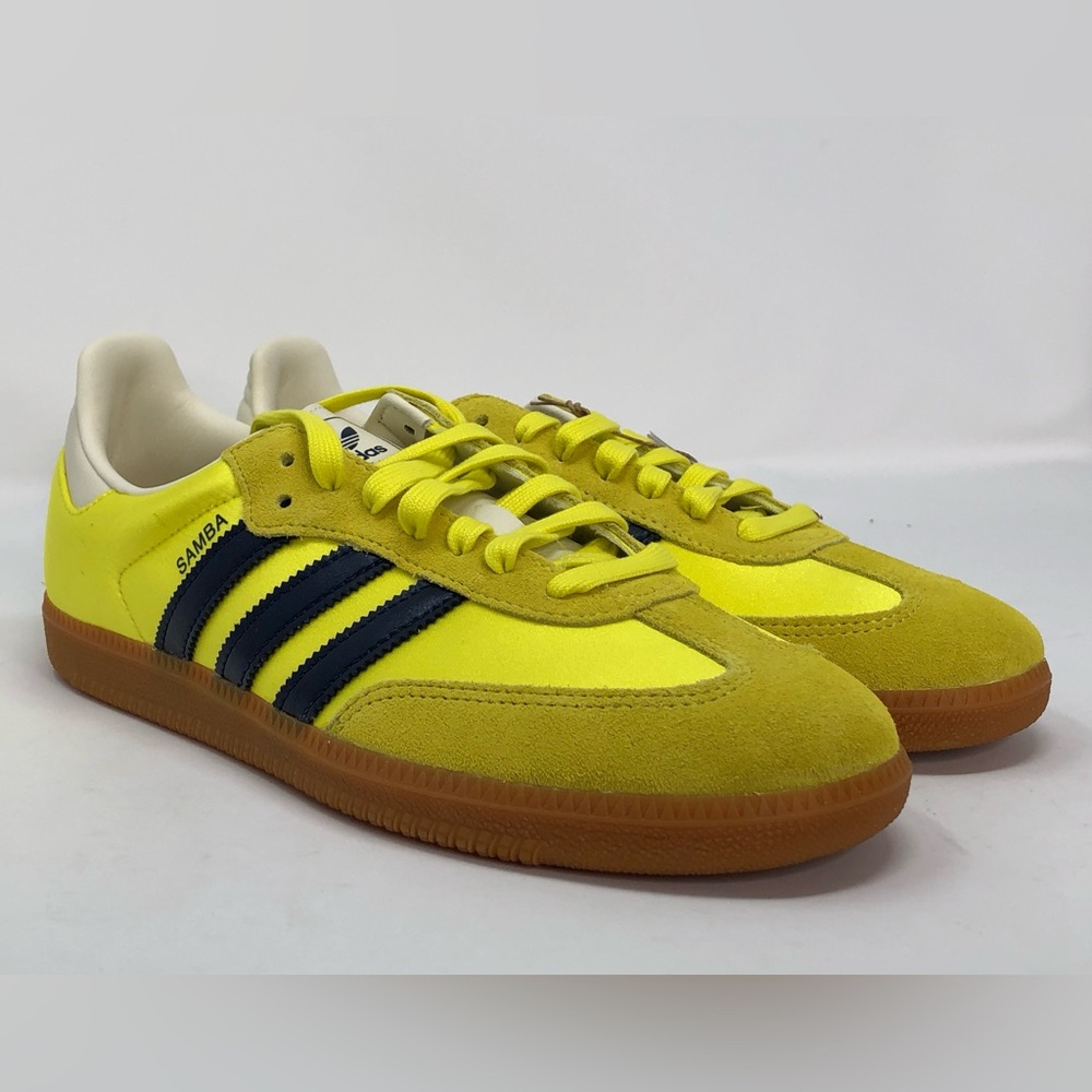 Adidas Women’s Samba OG Shock Yellow Night Indigo JI2594 - Size 10.5 - Picture 8 of 14
